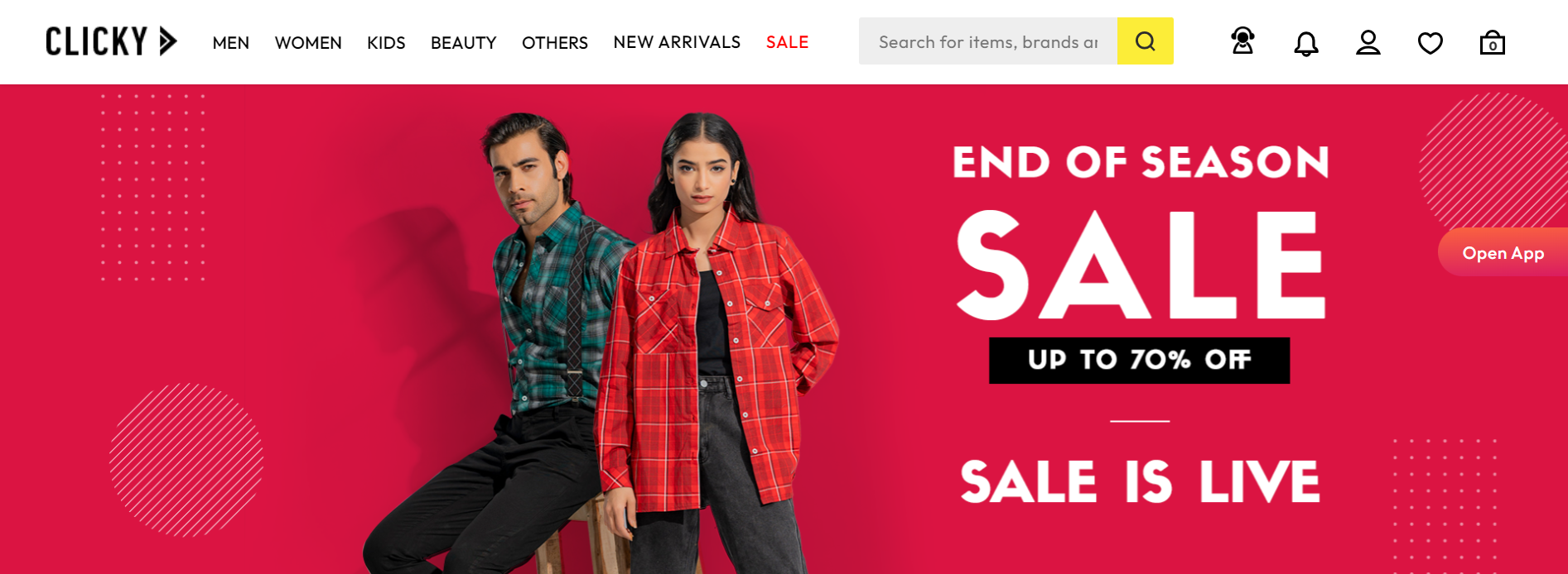 Full Stack Development in a team for Clicky - E-commerce Store